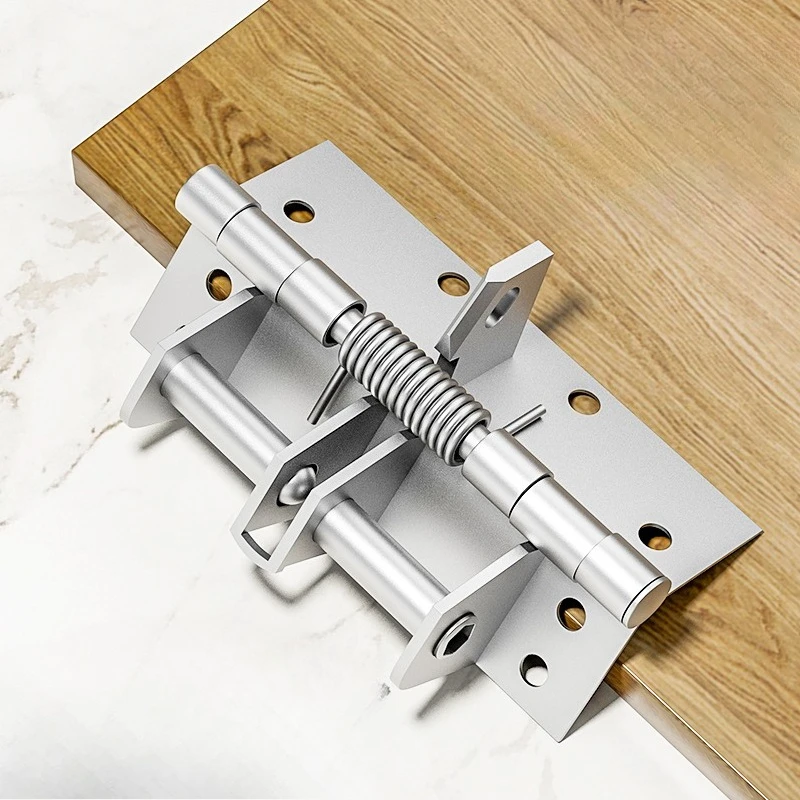 Multifunctional 3 In 1 Heavy Duty Automatic Door Closer,Self Closing Invisible Doors Spring Hinges,90° Positioning Door Stopper