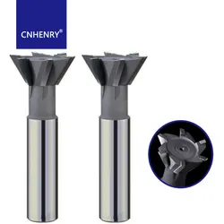 YG8 Dovetail Groove Milling Cutter 45/55/60 Degrees Straight Shank Hard Alloy Milling Cutter 16MM 20MM 25MM For Cast Iron Steel