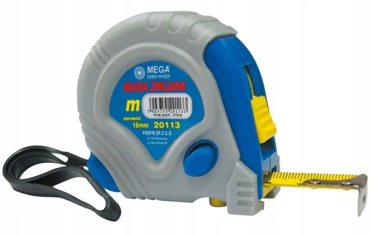 Bouwrolmaat 5M meter 3 stoppers rubberen deksel