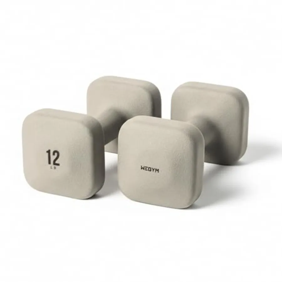 

Гантели WeGym SafeGrip Square с нескользящими ручками: эстетичные свободные веса для домашних тренировок, черные, с устойчивой конструкцией