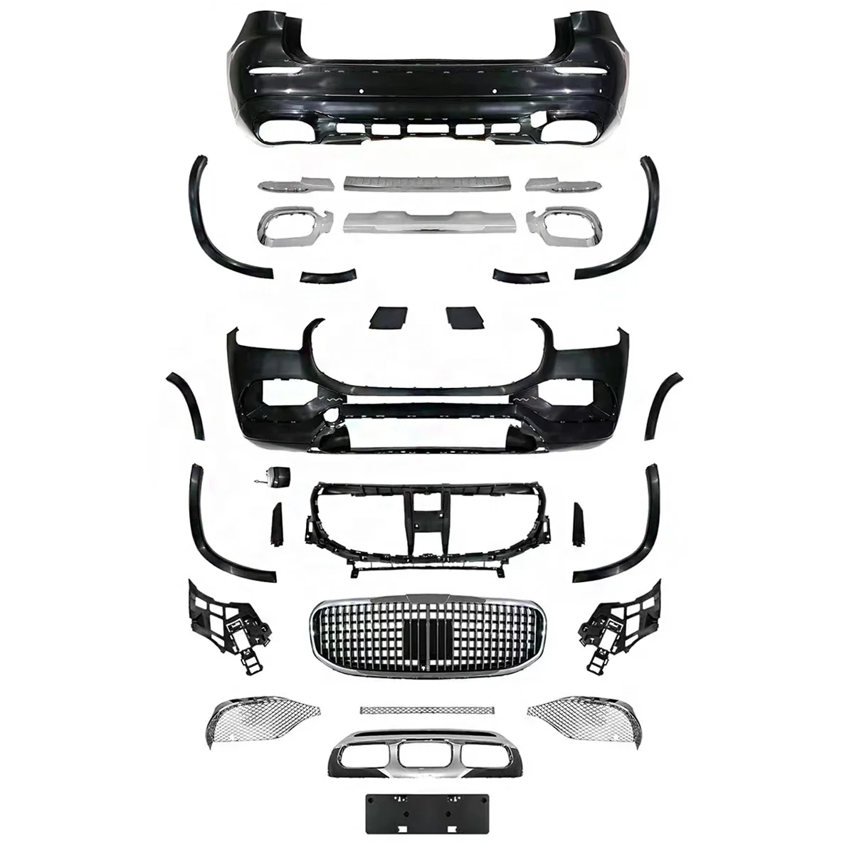 

Body Kit for GLS X167 2020-2023 Upgrade to Model Bodykit Include Front and Rear Bumper Assembly