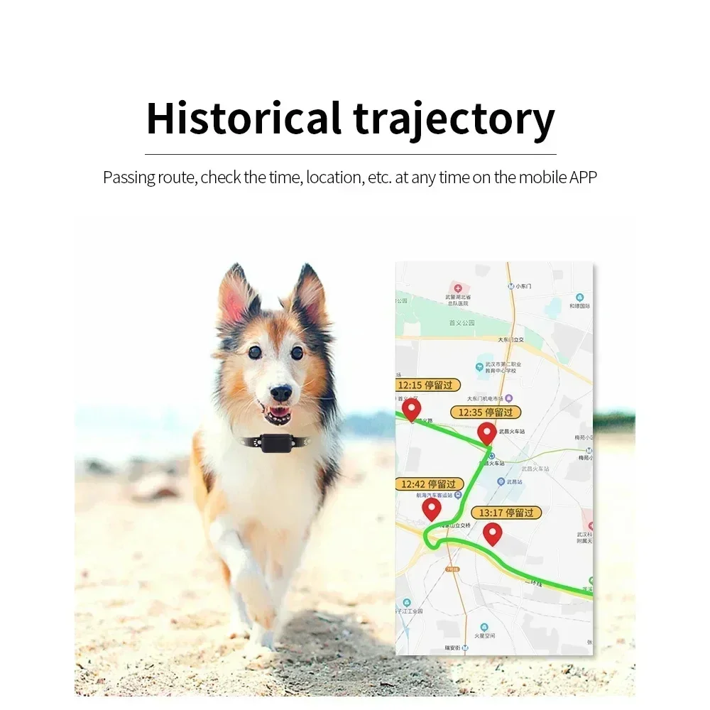 NEW Pet GPS Locator Mini Locator Waterproof Collar GPS Dog Collar Cat Locator Smart Fence Alarm APP Global Real-time Positioning