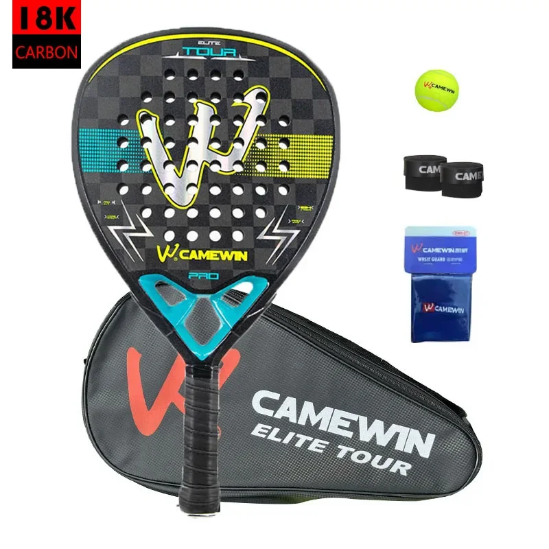 2023 Camewin Padel Racket Beach Tennis 18k Carbon Fiber Raquet Cricket Bat Cover Dropshot Tennis Padel Man Bag Shovel