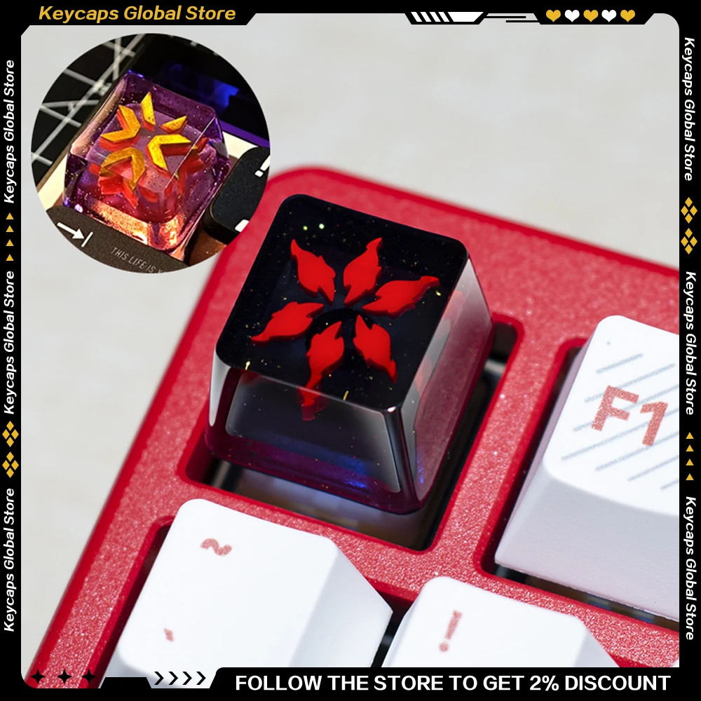 

Valorant Keycap, полимерная игровая периферия, креативные персонализированные колпачки для клавиш с логотипом игры Valorant для аксессуаров для механической клавиатуры