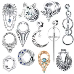 316L Stainless Steel Ear Plugs and Tunnels Ear Piercings Earlets Screwed Earring Expander Ear Gauges Body Jewelry Piercings