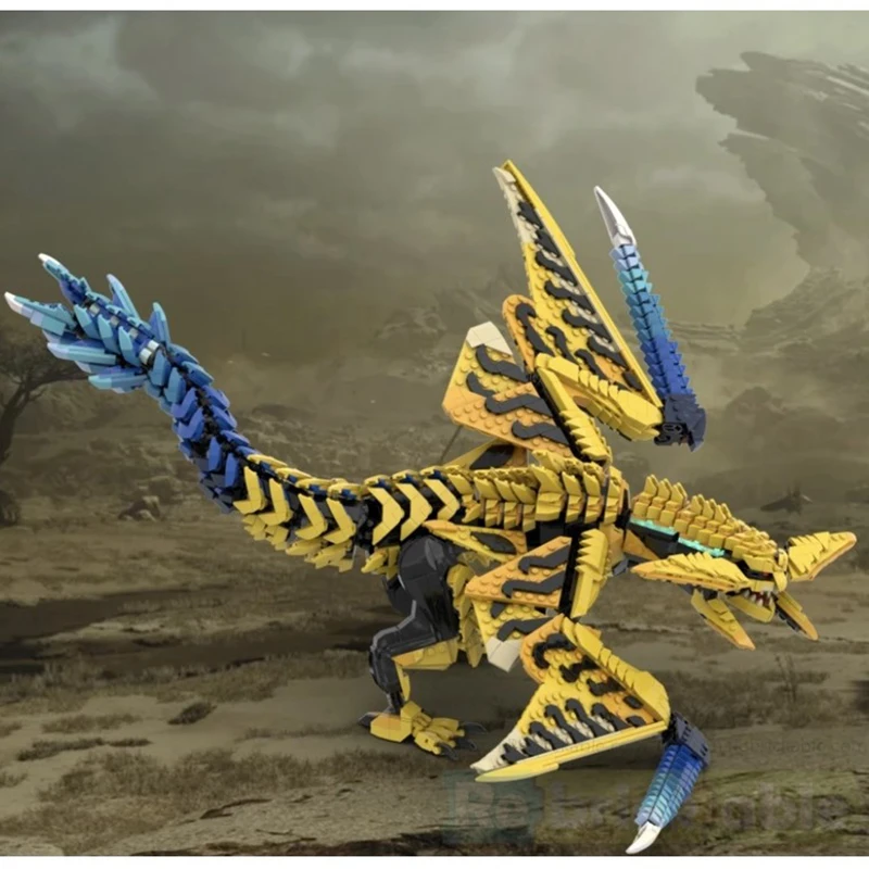 Exquisite new MOC building block animation model, Thunder Dragon technology modular children's toy DIY assembly set