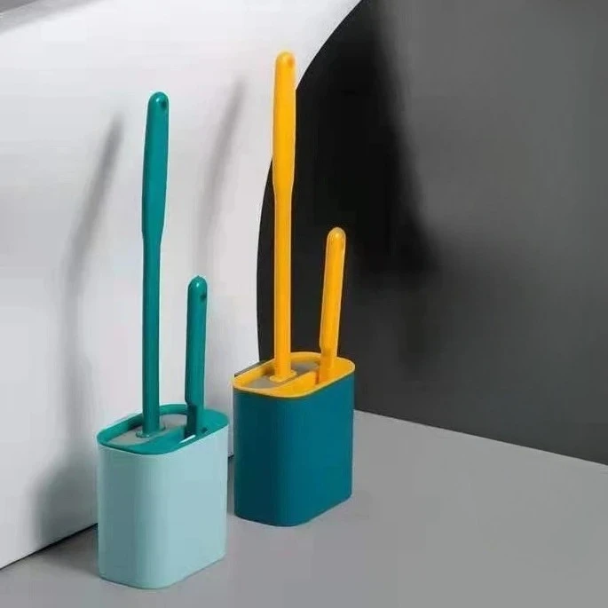 

Силиконовая щетка для унитаза без сверления, настенная, многофункциональная, 2-в-1, с держателем, набор аксессуаров для ванной комнаты