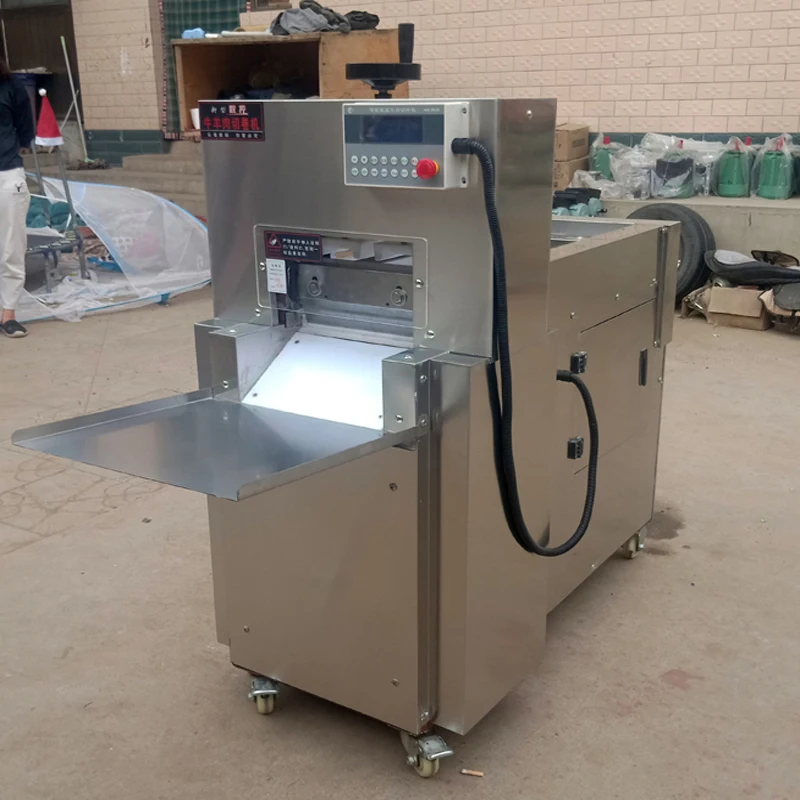 قطاعة لحم الخنزير والجبن الاحترافية بأسعار مخفضة آلة لف لحم الضأن باستخدام الحاسب الآلي ذات القطع الواحد #6