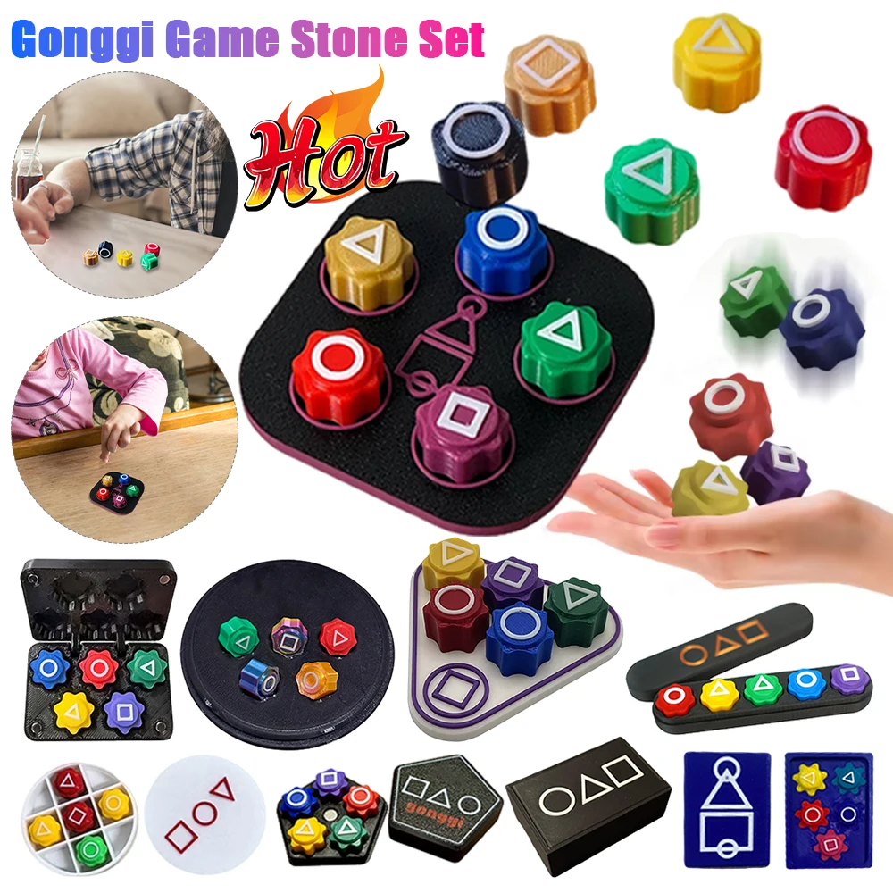 5/15 Dice Gonggi Jack Stone Pebbles Set Gonggi Korean Game Traditional Play Game Gong Gi Fun Stress Relief Toy Gonggi Board Game