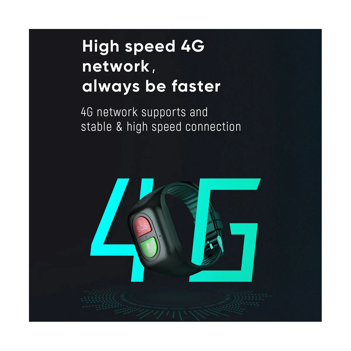 高齢者向けGPS付き4gスポーツウォッチ,コール付きスポーツリストバンド,1つのキー,歩数計,心拍数,血中酸素モニター