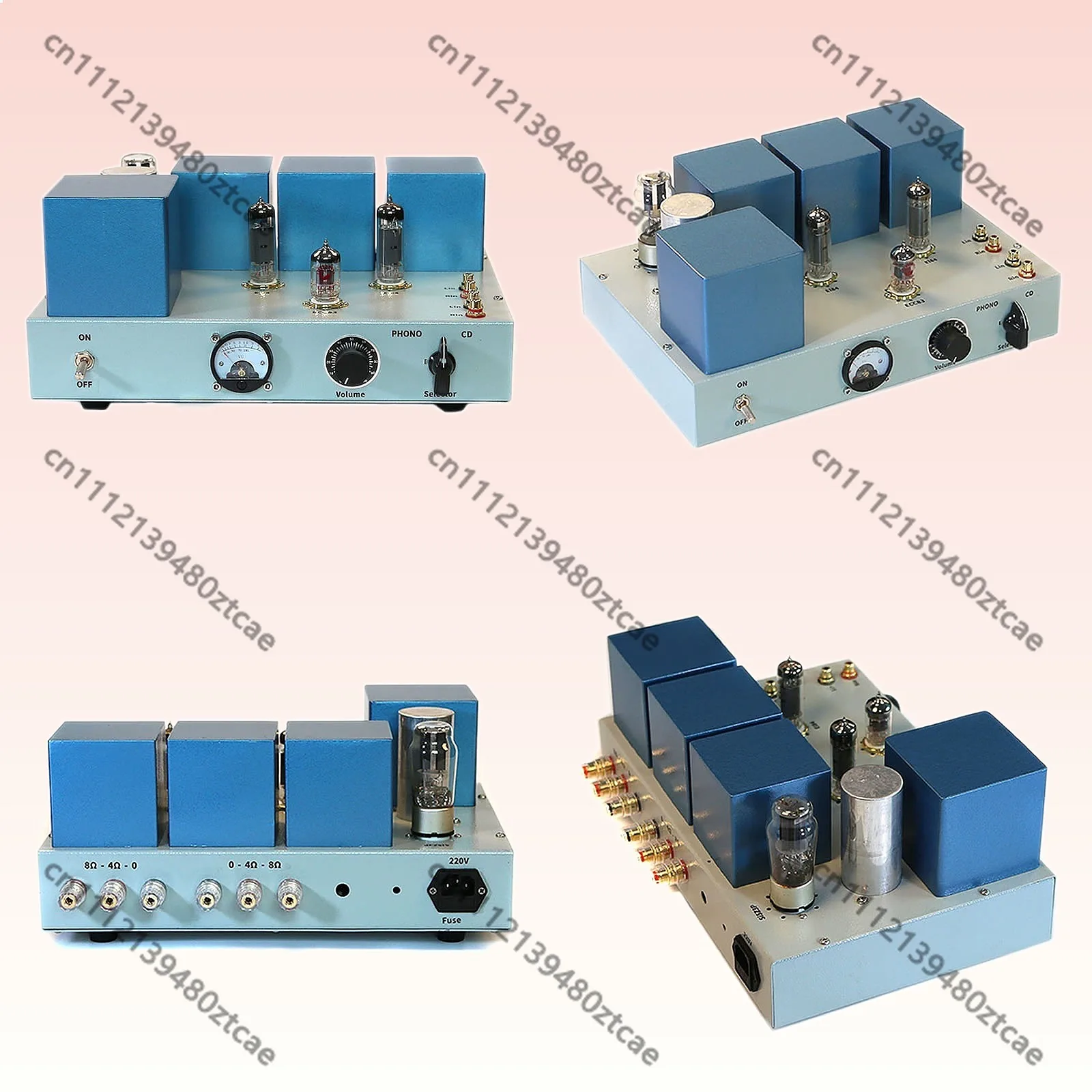 12AX7 ECC83 Push 6P14 EL84 5Z4P Tube Amplifier HiFi Stereo Integrated Amp with Inductor 96dB SNR