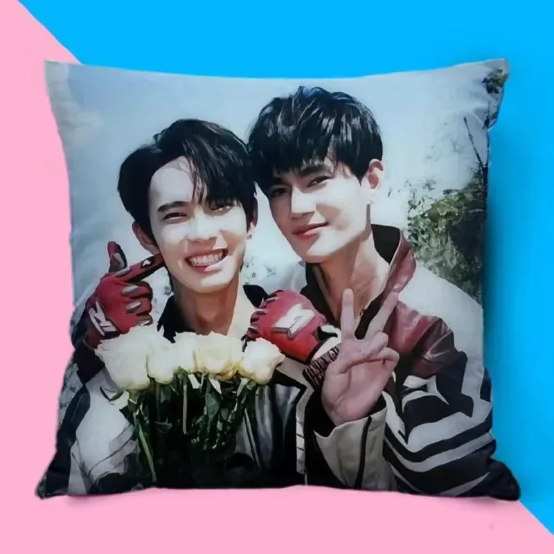 Poohpavel Double-sided Printed Pillowcase Thai TV Pit Babe The Series Bable Charlie Drama Stills Home Car Decor Cushion Cover