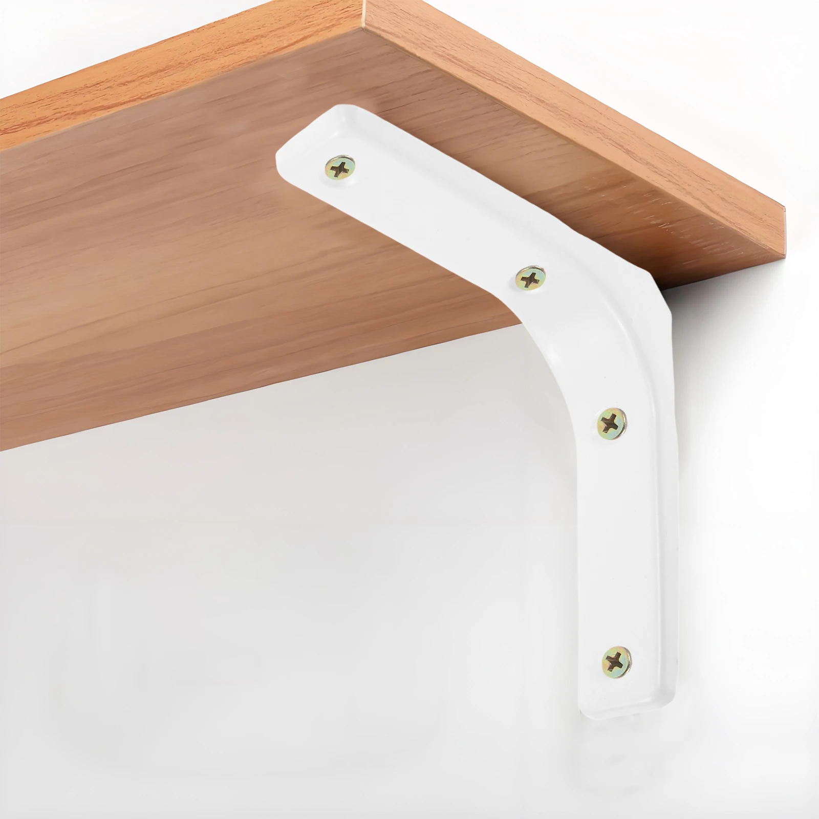 

2Pcs Triangle Bracket Shelf Support White Heavy Duty Decorative L Brackets for Wall Shelves L Bracket White Shelf Brackets Bulk