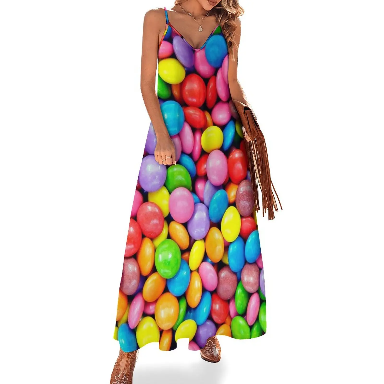 Smarties! Ärmelloses Kleid Strand kleid Party kleider Damen bekleidung