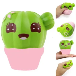 Cute Cactus Squishy Simulation Plant, Slow Rising Soft Squeeze Toy, Creme perfumado brinquedo, alívio do estresse para criança, Natal presente divertido