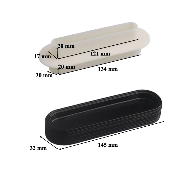 Plastic Oval Double-sided Cutting Die Making Dessert Pie White Cutter Mould Black Long Mousse Trays Pastry Pallet Cake Tools