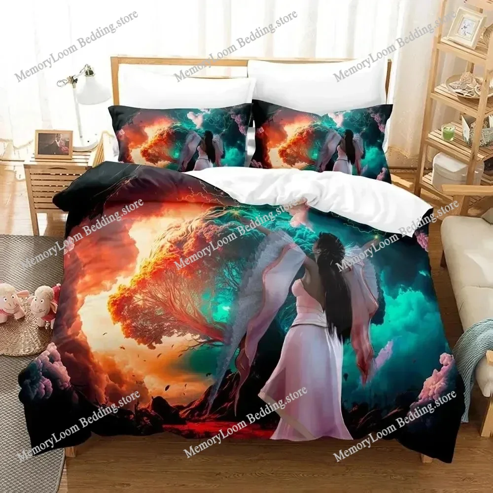 

Mother Earth Blackligh Bedding Set Single Twin Full Queen King Size Bed Set Aldult Kid Bedroom Duvetcover Sets Bed Sheet Set