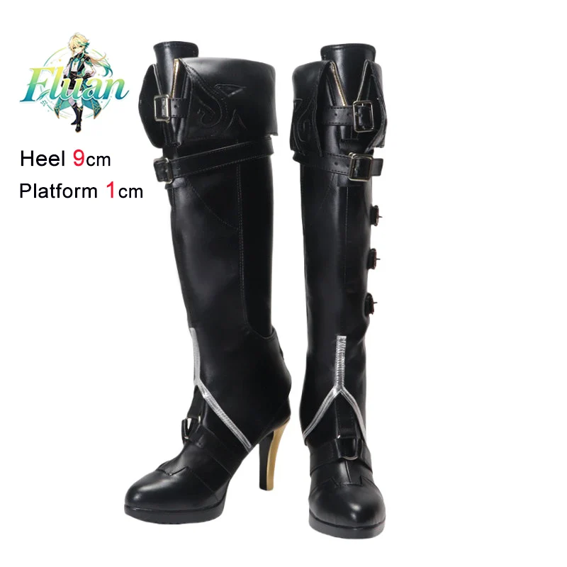 

Game Cosplay Shoes Halloween Chritmas Knee-high Boots For Women And Man 9CM High Heels Halloween Cosplay Boots Props Short Boots