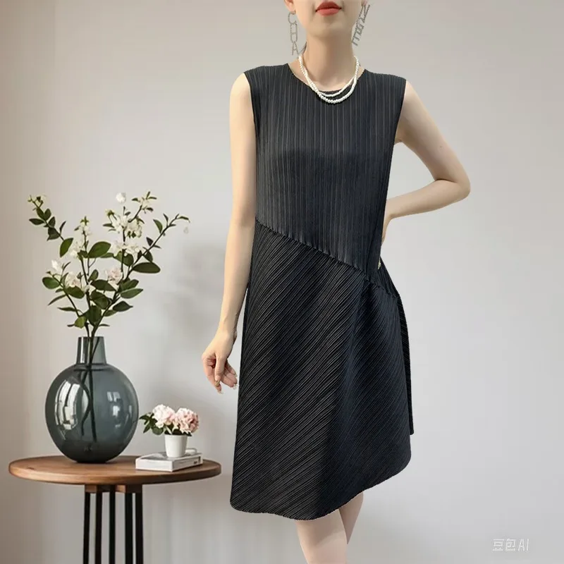 

Плиссированное платье Miyake, женское платье нестандартной формы, лето 2021, новая повседневная модная плиссированная юбка-палио, женская одежда средней длины