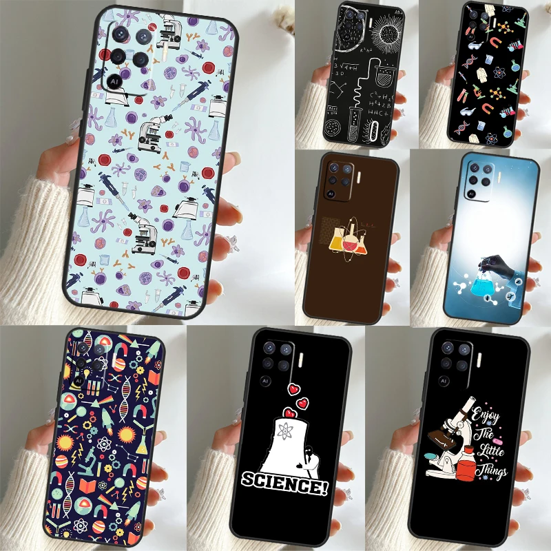 Science Biology Laboratory Phone Case For OPPO A77 A57 A17 A96 A76 A16 A94 A74 A54 A53 A31 A5 A9 A52 A72 A91 A93 A15