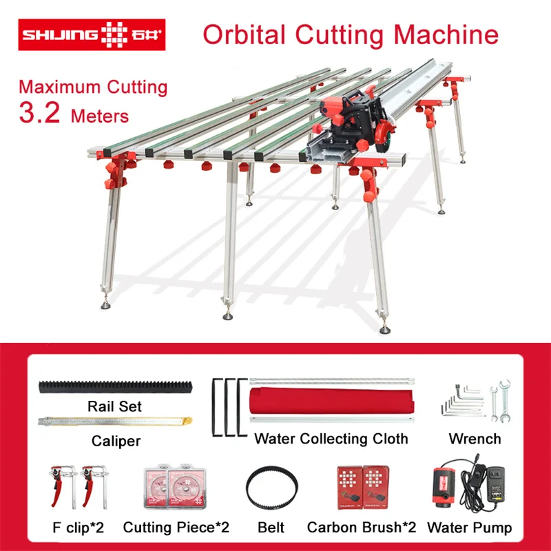 ShiJing 9510 Fully Automatic Orbital Cutting Machine Rock Slab Cutting Machine Tile Waterjet Sheet Cutting 45 Degree Chamfer