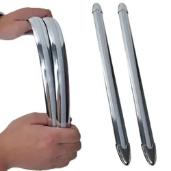 4pcs 40cm Car Edge Anti Collision Strips Protector Bumper Decorate PVC Scratch Protective Fence Soft Rubber Refit Exterior Parts