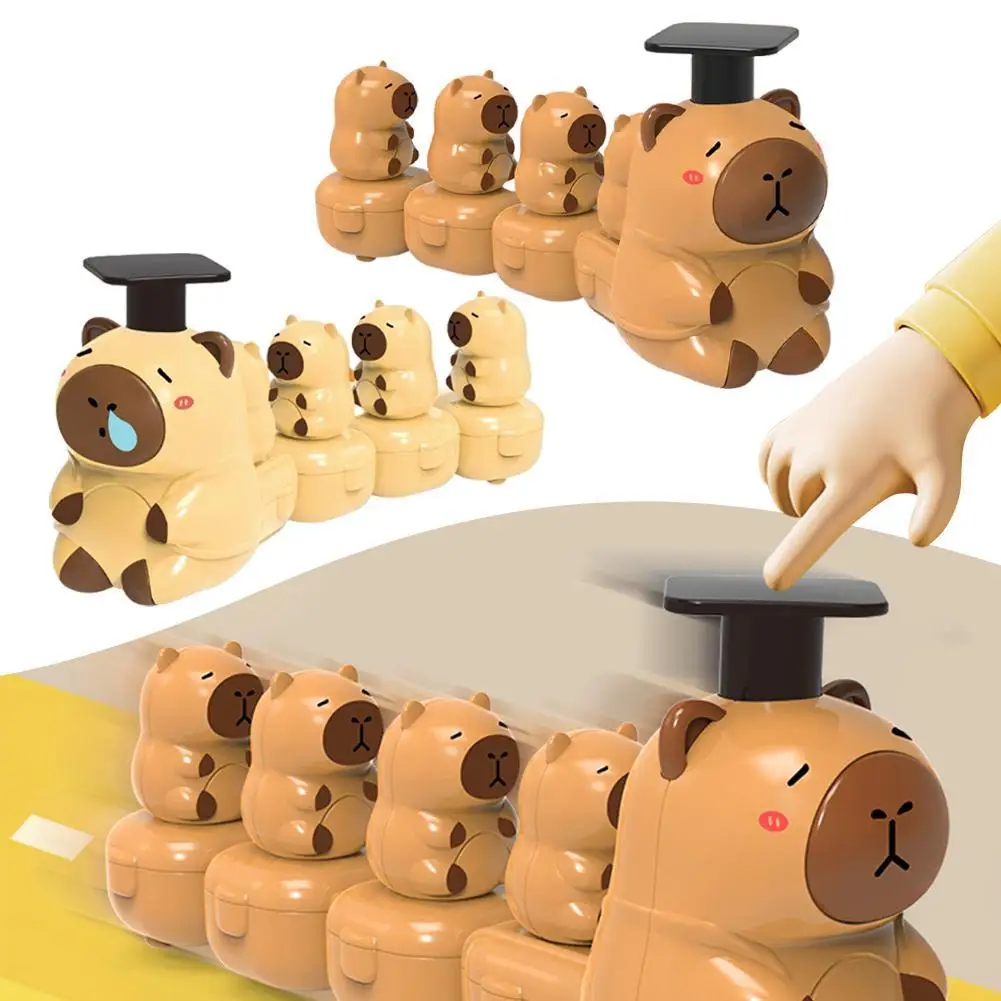 

Капи, морская свинка, пресс-машина, милый маленький поезд, игрушка для снятия стресса, кнопка, мультяшная игрушка-капибара, взаимодействие родителей и детей