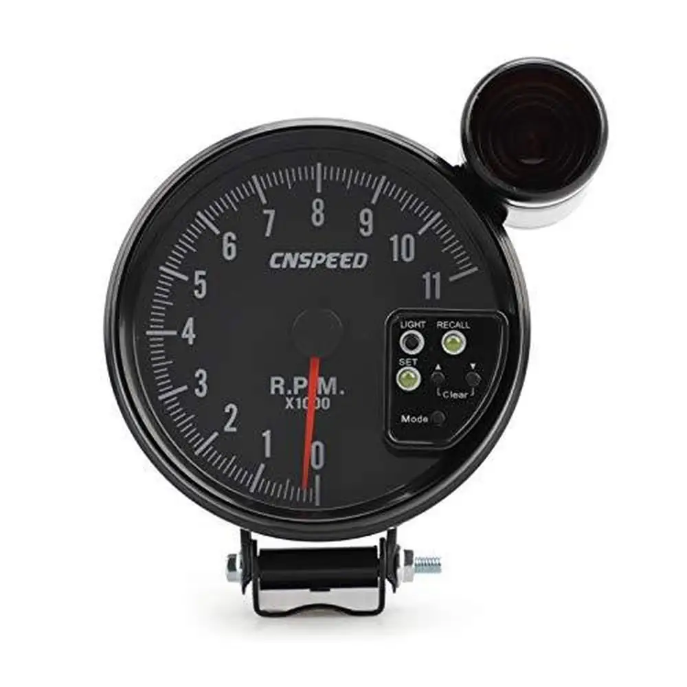 

1Pcs 7 Color LED 11K Electronical RPM Tachometer Rev Counter Gauge For All 12V Gasoline Vehicles 127mm/5inch Car Tachometer