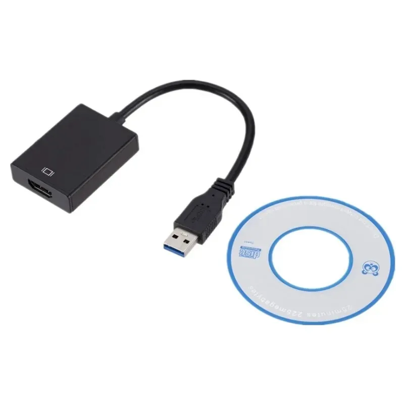 USB 3.0 To HDMI-Compatible Converter HD 1080P USB TO HD for Win7/8/10 Multi Display Adapter for PC Laptop Projector HDTV LCD