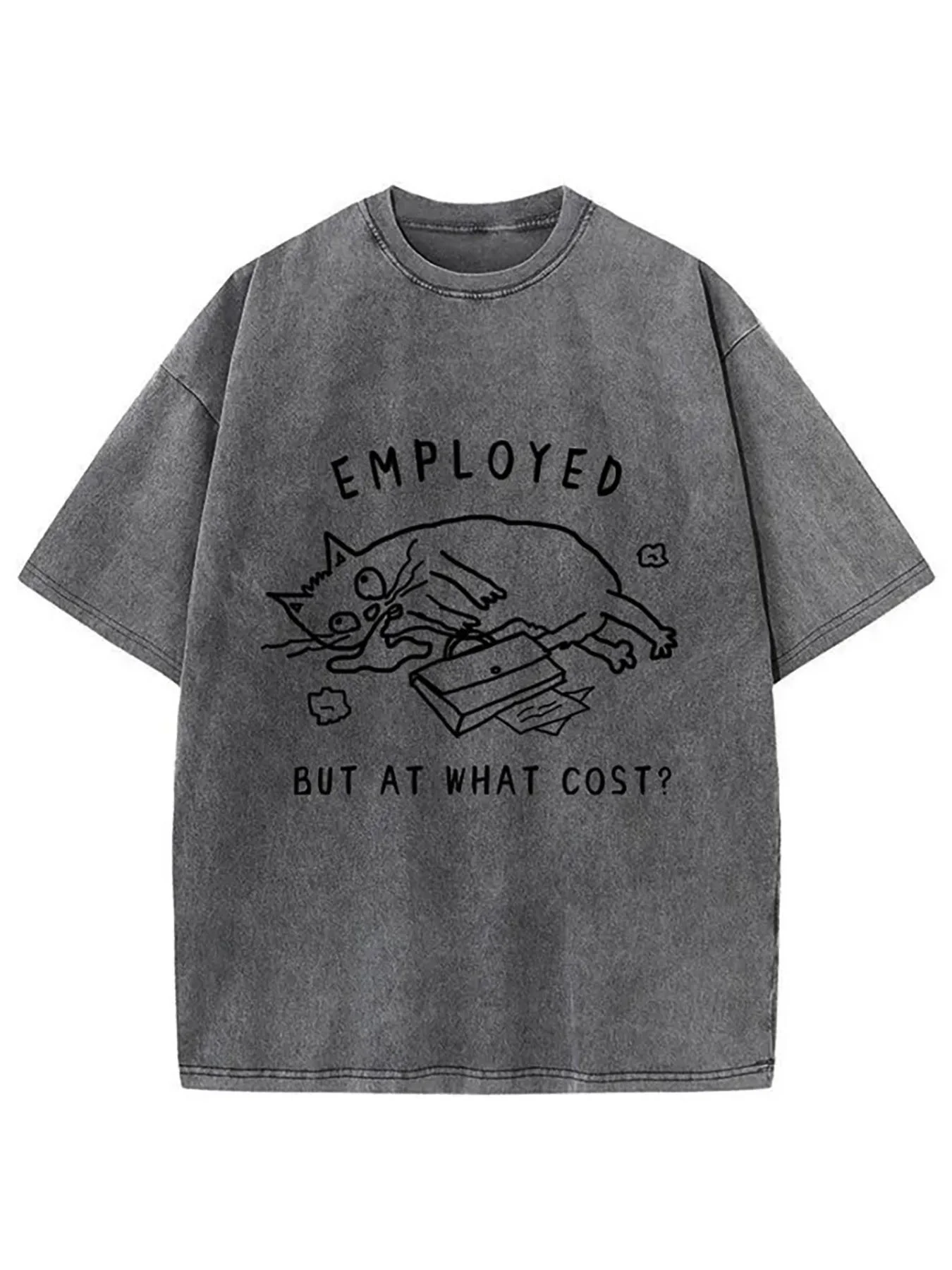 Men's Washed T-Shirt with Christian Faith Theme, Featuring a Bible Verse from Daniel 3:18, Loose Fit, Casual Round Neck, Breathable and Suitable for All Seasons, Ideal for Church and Casual Occasions, Printed T-Shirt with Washed Finish