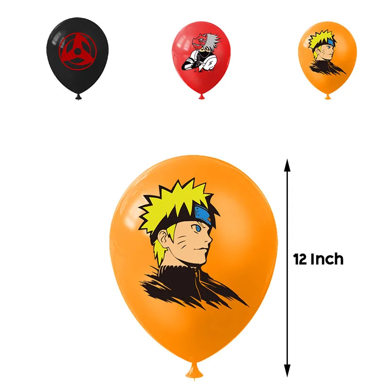 Naruto Geburtstags feier Dekoration Anime Action figur Bild Banner Kuchen Topper Ballon Weihnachten Thema Party liefert Baby party