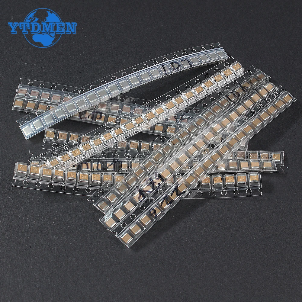 200PCS Capacitor SMD 1210 Assorted Set 0.1UF ~ 100UF 10 Kinds*20pcs Capacitors Pack 0.1UF 0.47UF 0.68UF 1UF 2.2UF 10UF 100UF