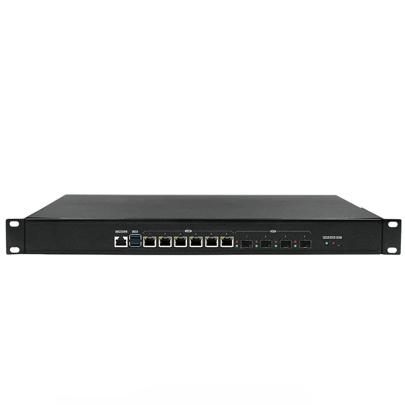 Aparelho de rede 8a/9a geração para i3-i5-i7/Pentium H110 Servidor Rackmount Chassis 6LAN Pfsense Firewall Mini PC 1U Rack Case