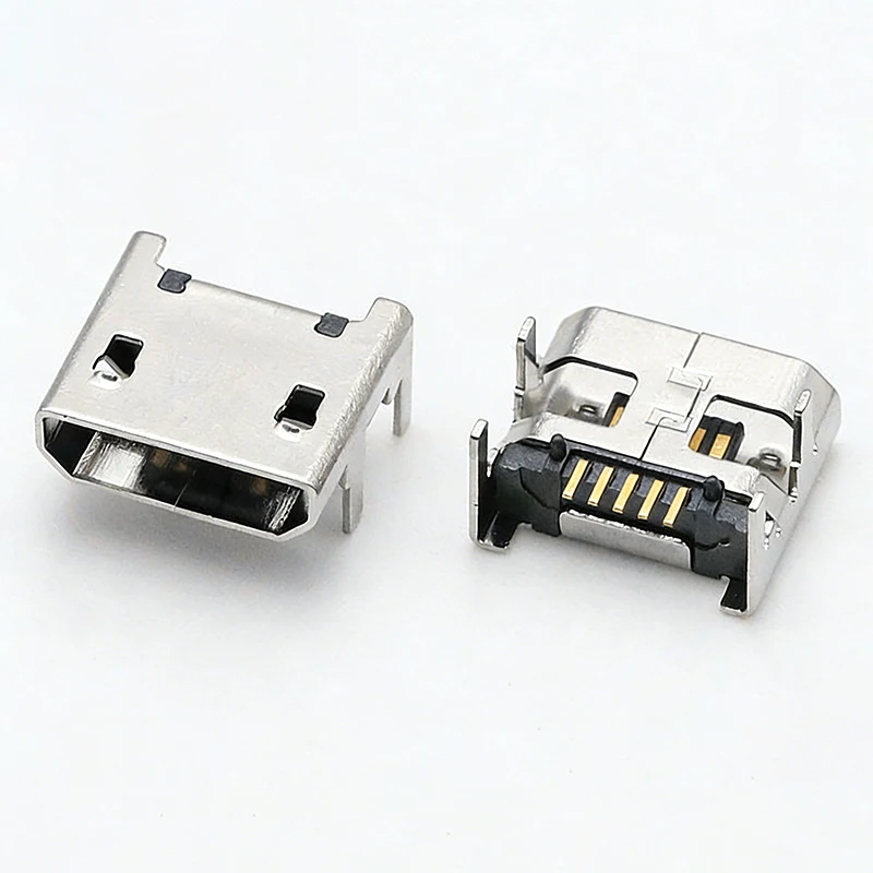 

1/5/10pcs Micro USB connector 5pin seat Jack Micro usb Four legs 5P Inserting plate seat Mini usb connector