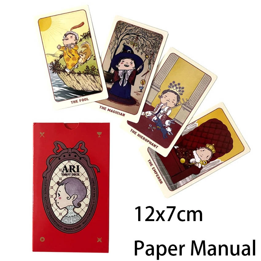 

12x7cm Ari Tarot Deck Paper Manual Card Games