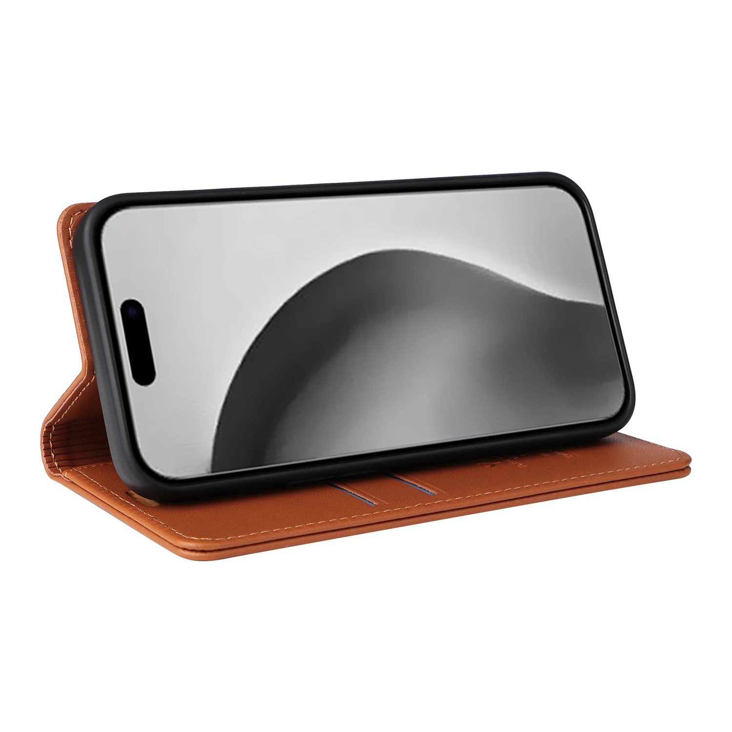 Luxury Leather Phone Case For iPhone 16 15 14 Pro Max Plus Soft Shockproof Full Cover Flip Cover With Built-in Card Slot