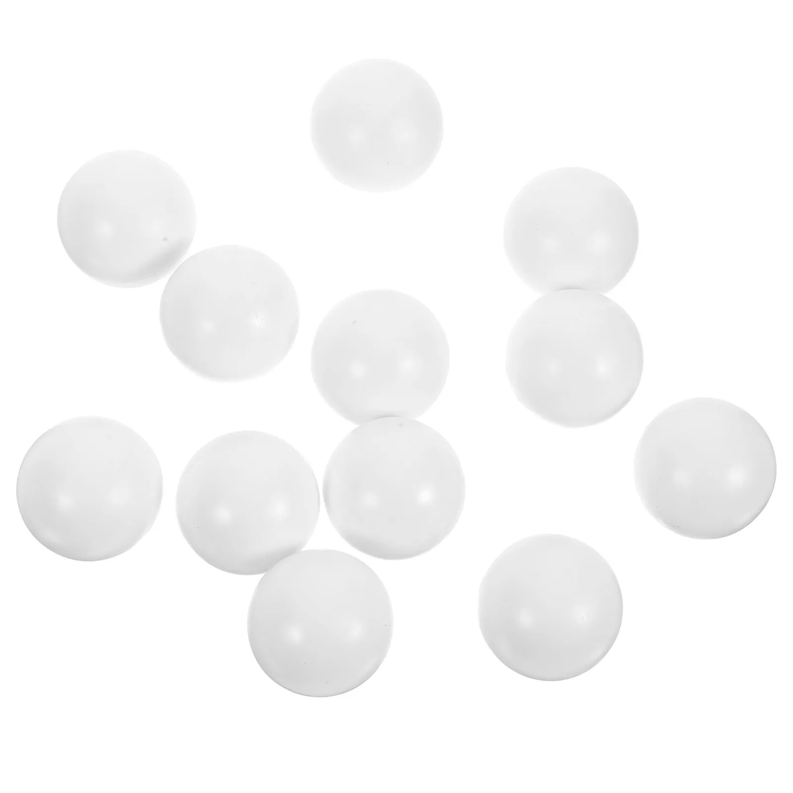 12Pcs Mini Table Soccer Replacement Balls Glossy White Foosball Balls Parts for Desktop Football Game Accessories