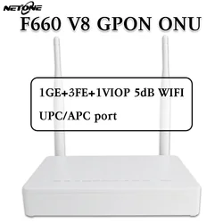 NETONE-V8 ONU Confided, Elec1GE, 3FE, 1POTS, 1USB, 5dB, WiFi, GPON, ONT, Neuf