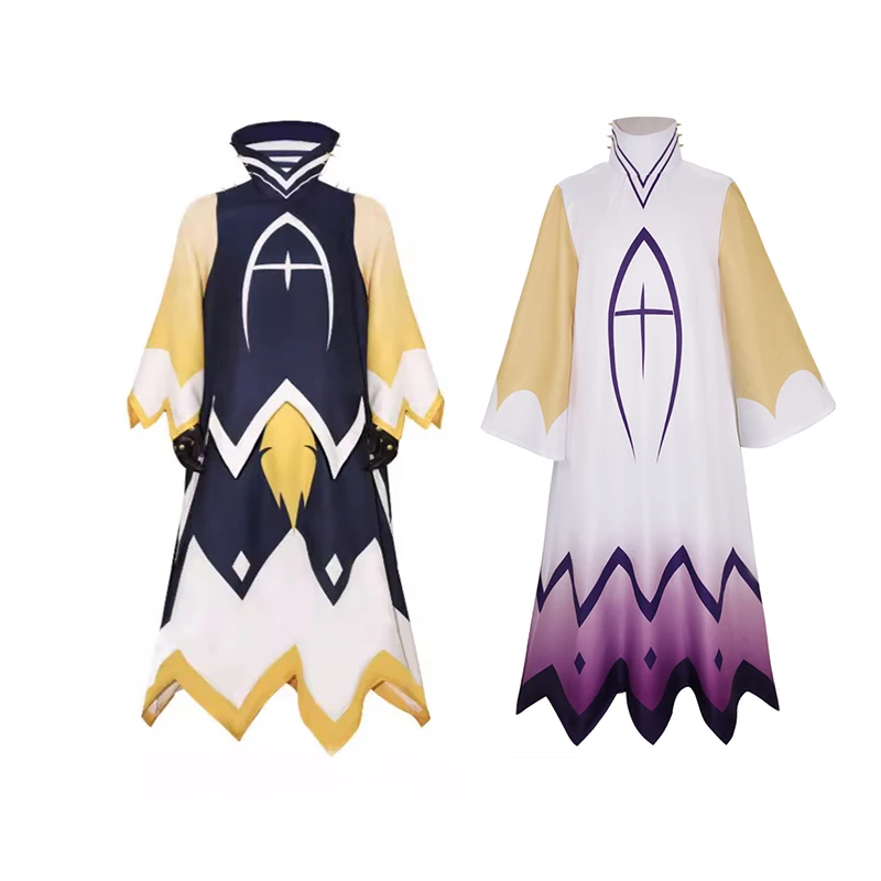 Hasbin Adam 코스프레 애니메이션 호텔 맨 첫 번째 천사 헤일로 옷 마스크 코스프레 의상 정장 코스프레 할로윈 파티 성인 남성 의상