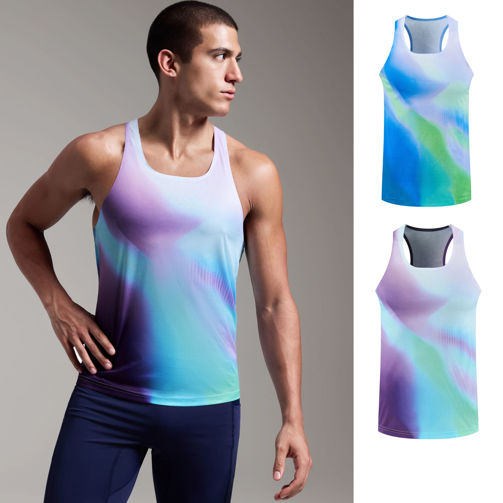 Mens Womens Lightweight Running Vests Top Marathon Outdoor Sport Cycling Fitness Sleeveless Shirts Clothing Quick Dry Breathable