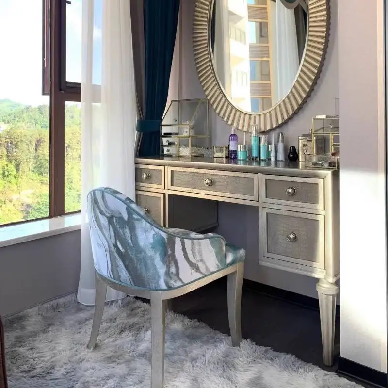 

Woman Makeup Vanity Tables Drawers Nordic Luxury Storage Girl Dressers Bedroom Organizer House Coiffeuse De Chambre Furniture