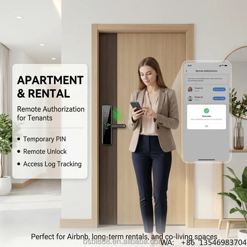 Security Digit Electric Electronic Handle Digital Tuya WIFI  TTlock Cerraduras Inteligentes Con Keys Fingerprint Door Smart Lock