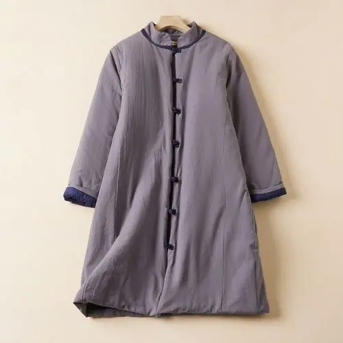 

Осенне-зимняя новая женская хлопковая куртка для поездок на работу, повседневная ветровка в стиле ретро, пуховая хлопковая куртка