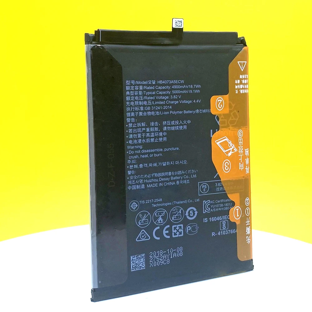 New HB4073A5ECW 5000mAh Phone Battery For Huawei Honor Note 10 8X Max Mate 20X High Quality In Stock With Free Tools