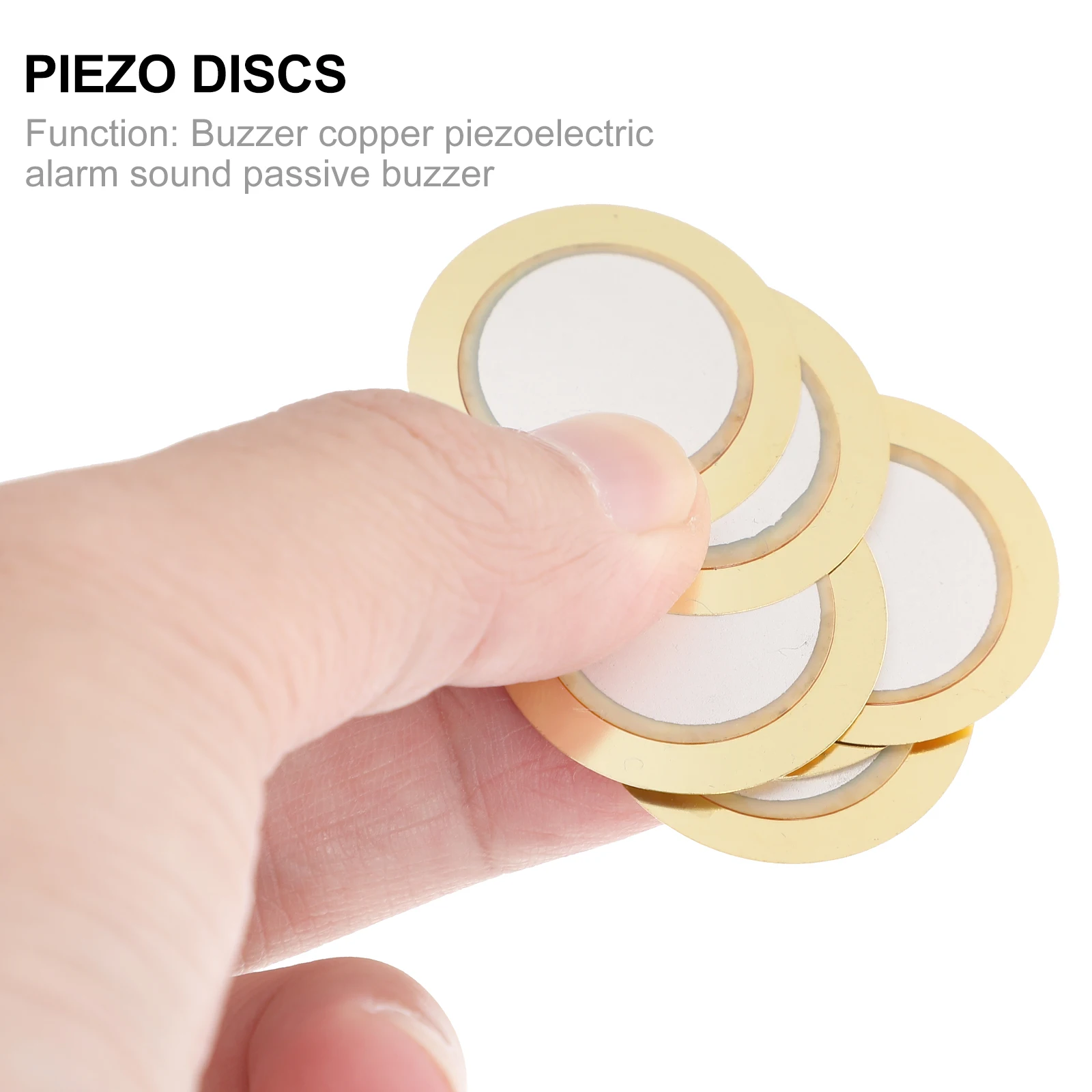 50 Pcs Drum Triggers 27mm Buzzer Copper Film Acoustic Transducer Pickup Accessories Piezo Discs Gasket Copper Piezo Discs