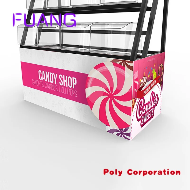 Imagem -04 - Personalizado Supermercado Candy Rack Metal Storage Rack Candy Display Stand com Logotipo Personalizado