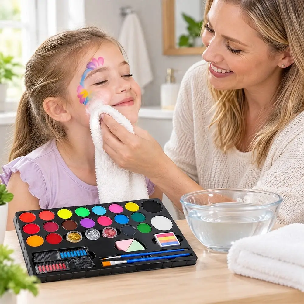 20 Colors Watercolor Paint Set Vivid Colors Glitter Paint Watercolor Pigment Set Body Art Solid Pigment