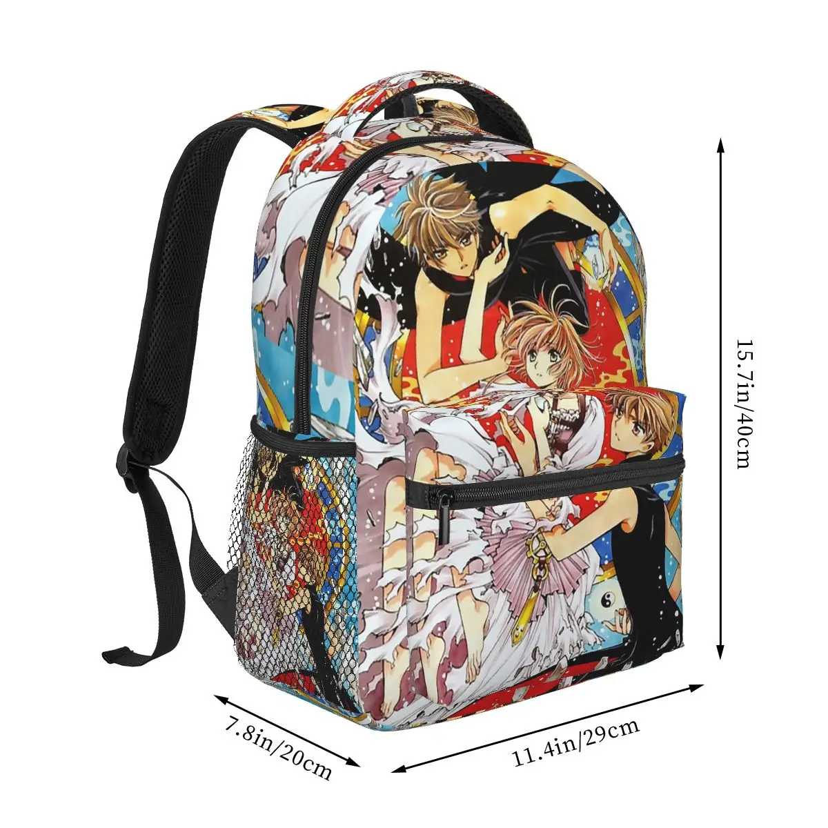 Comic XxxHOLiC Search For The Wings Sakura And Syaoran Student Backpack School Bag Daypack for Men Women  Bookbag Shoulder Bags