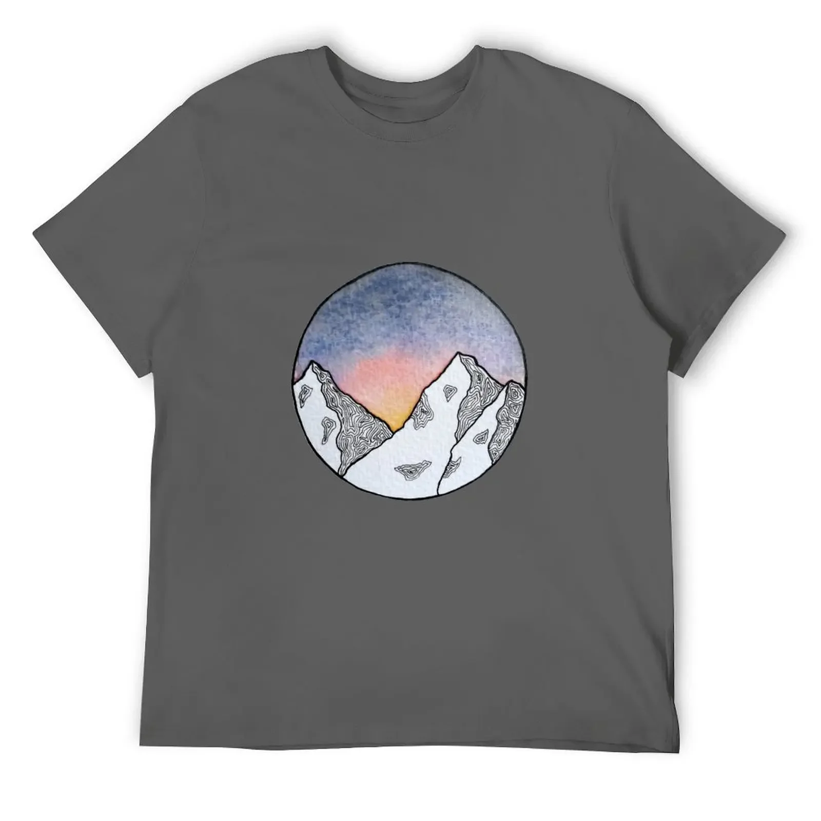 

Dawn in the Mountains T-Shirt quick drying basketball graphic tees man t shirt t shirts for men cotton