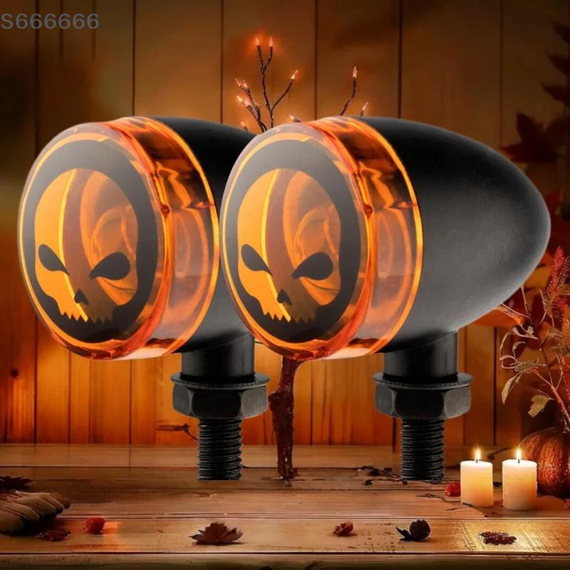 

Front & Rear Amber Lamp for Motorcycle, 12V Turn Signal Indicator Lights